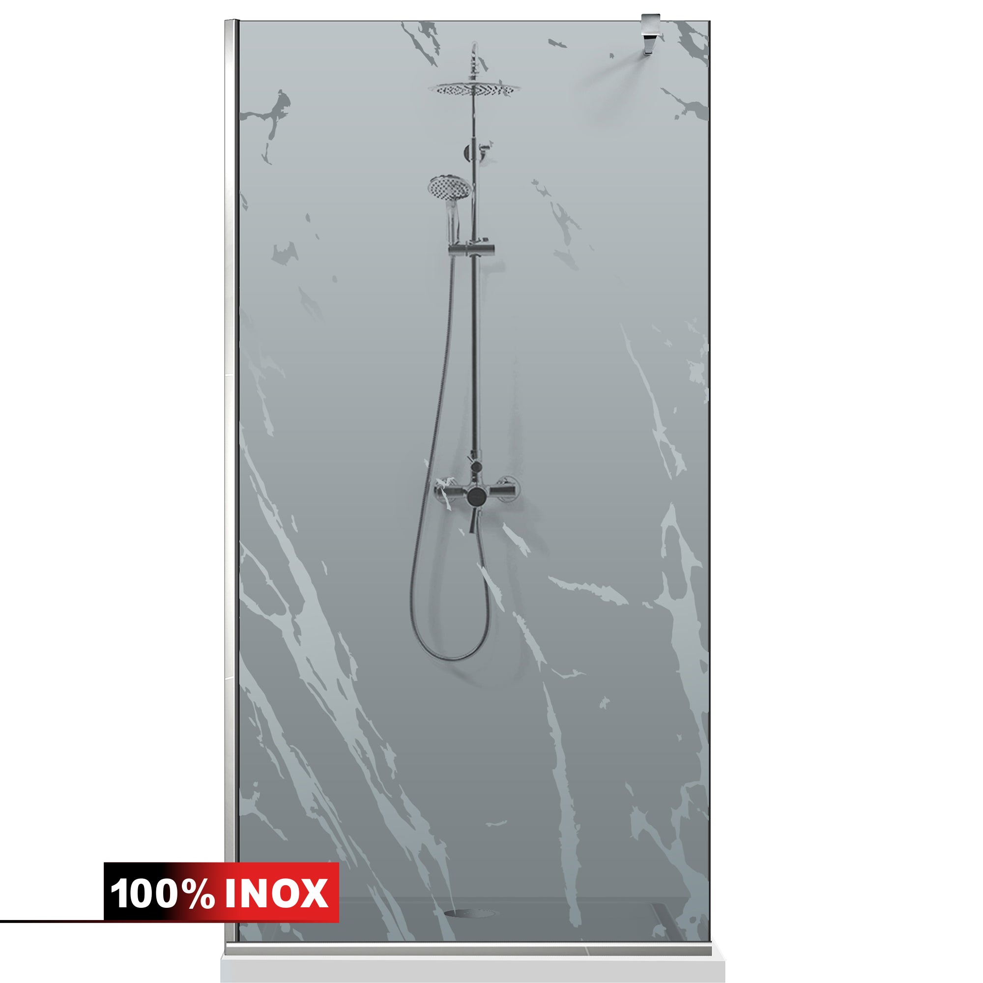 Shower Screens Walk-in, Shower wall Stainless steel, #Grey #Grey