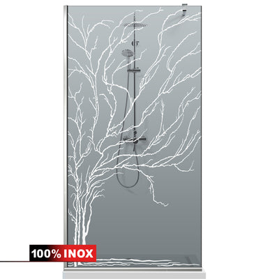Shower Screens Walk-in, Shower wall Stainless steel, #Grey #Grey