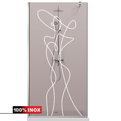 Shower Screens Walk-in, Shower wall Stainless steel, #Bronze #Bronze