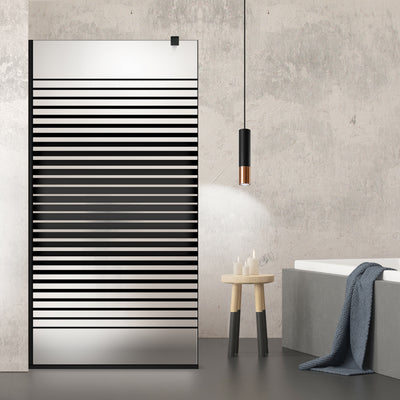 Shower Screens Walk-in, Black Shower Wall, #Satiné #Matt