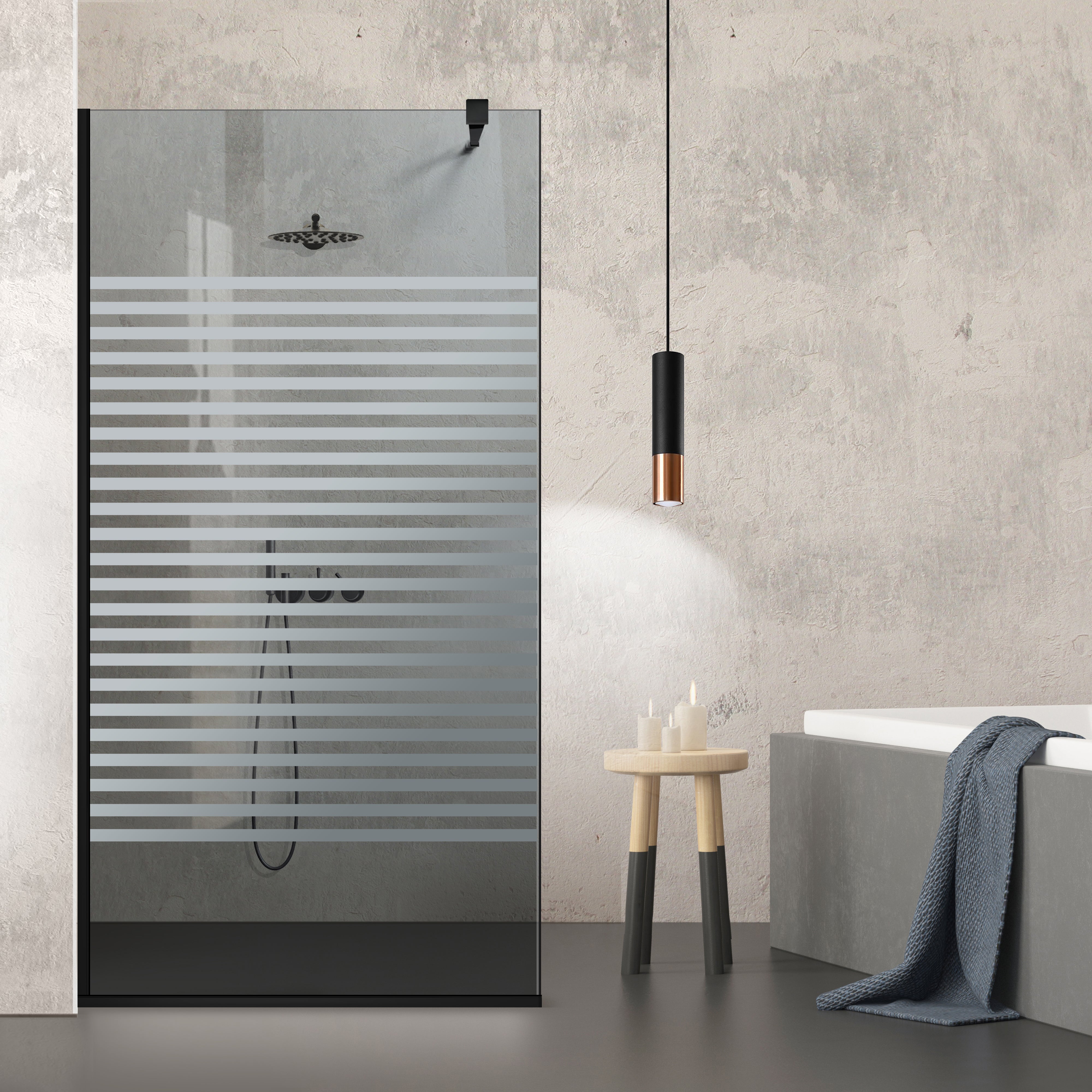 Shower Screens Walk-in, Black shower wall, #Grey #Grey