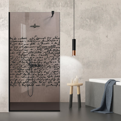 Shower Screens Walk-in, Black shower wall, #Bronze #Bronze