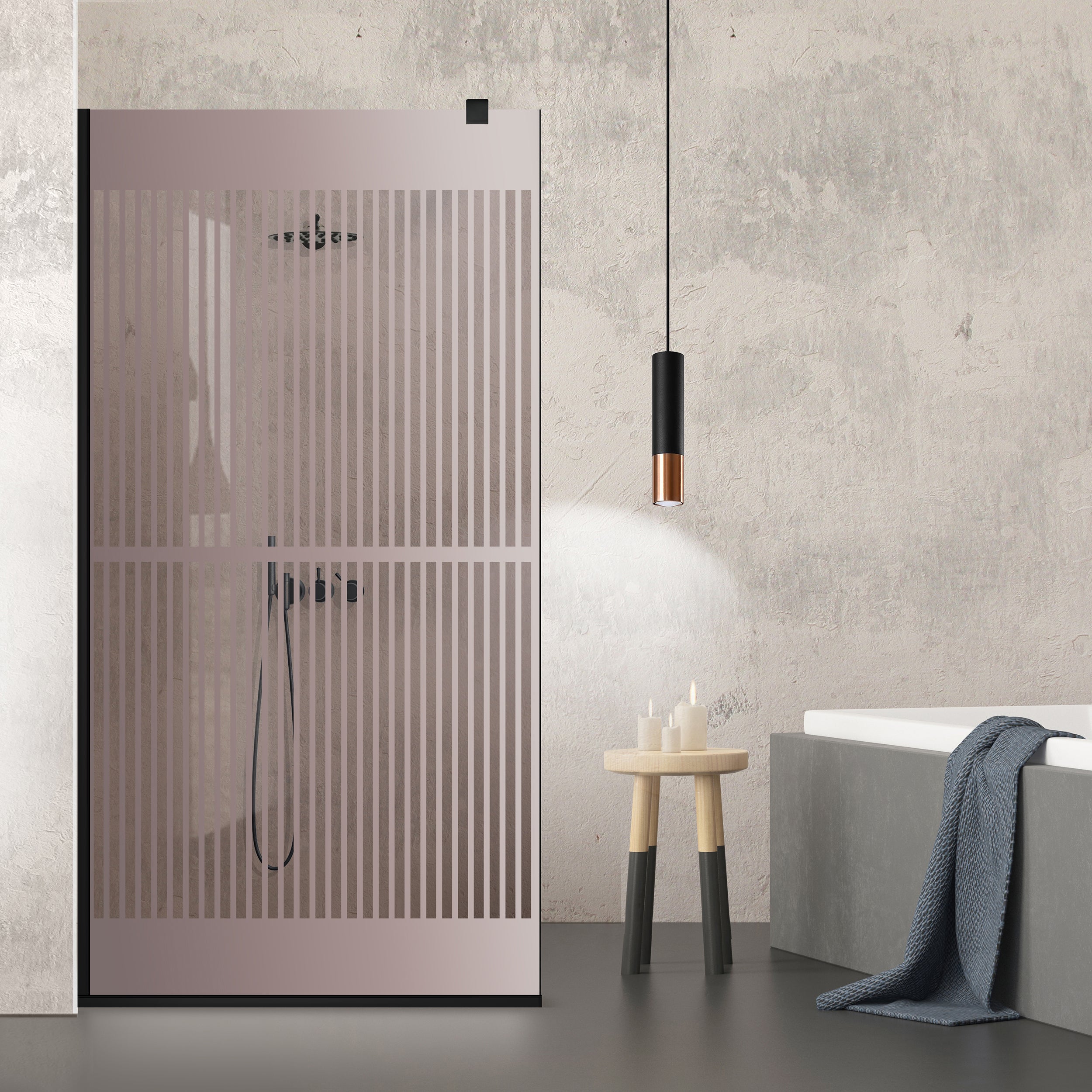 Shower Screens Walk-in, Black shower wall, #Bronze #Bronze