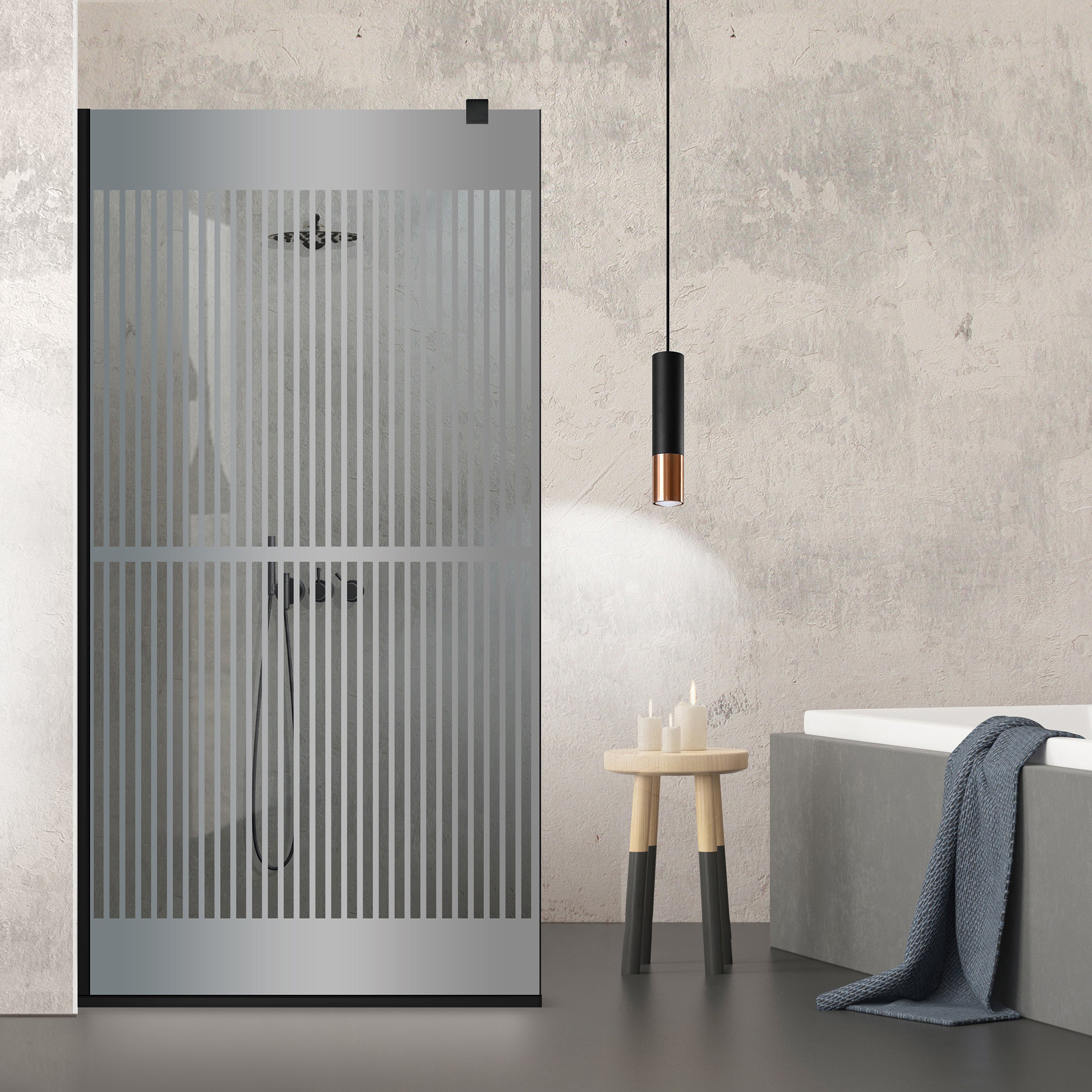 Shower Screens Walk-in, Black shower wall, #Grey #Grey