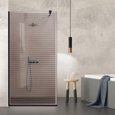 Shower Screens Walk-in, Black shower wall, #Bronze #Bronze