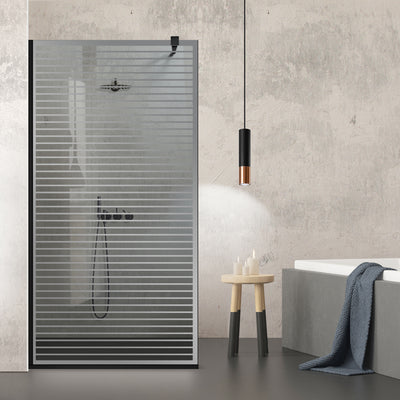 Shower Screens Walk-in, Black shower wall, #Grey #Grey