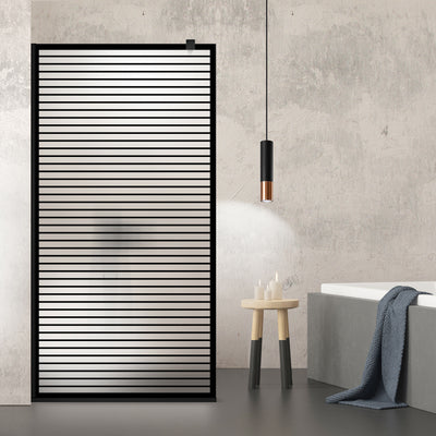 Shower Screens Walk-in, Black Shower Wall, #Satiné #Matt