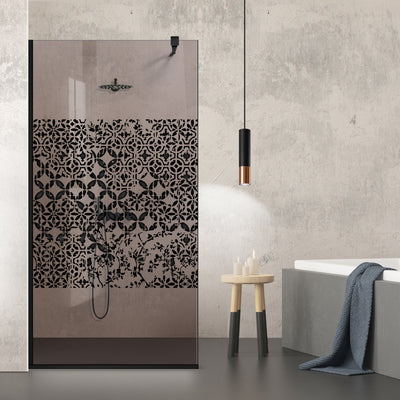 Shower Screens Walk-in, Black shower wall, #Bronze #Bronze