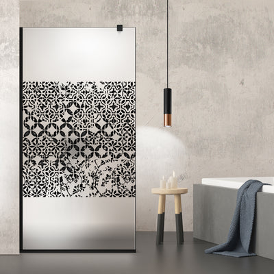 Shower Screens Walk-in, Black Shower Wall, #Satiné #Matt
