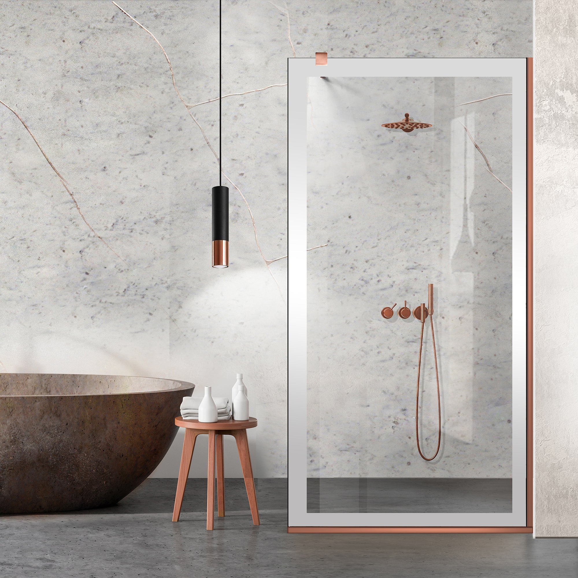 Shower Screens Walk-in, Black Shower Wall, #Clear #Crystal Clear