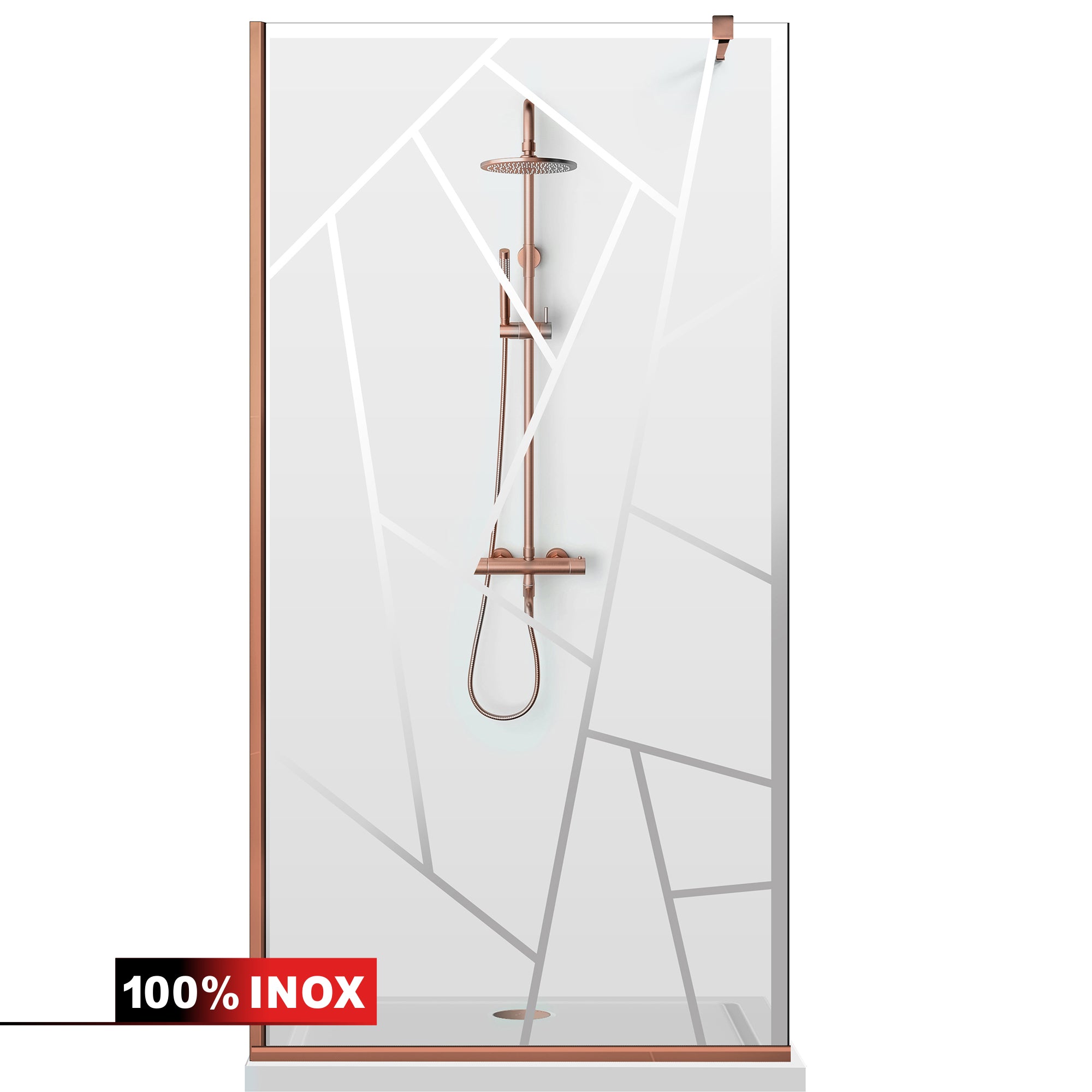 Shower Screens Walk-in, Shower wall Copper, #Clear #Crystal clear