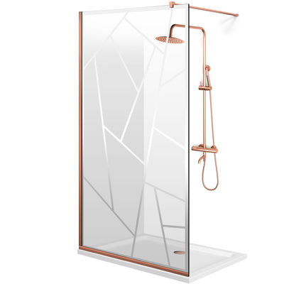 Shower Screens Walk-in, Shower wall Copper, #Clear #Crystal clear