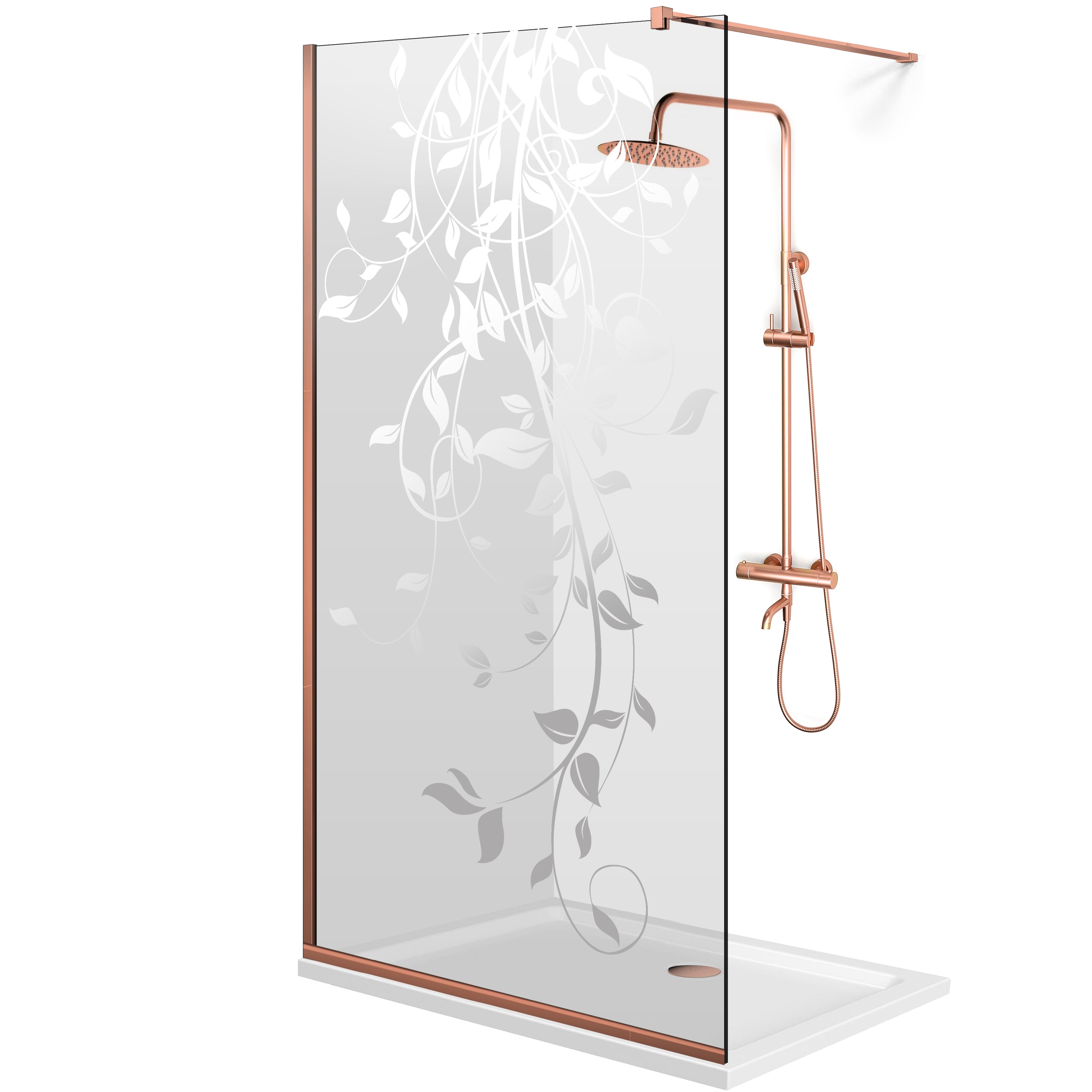 Shower Screens Walk-in, Shower wall Copper, #Clear #Crystal clear