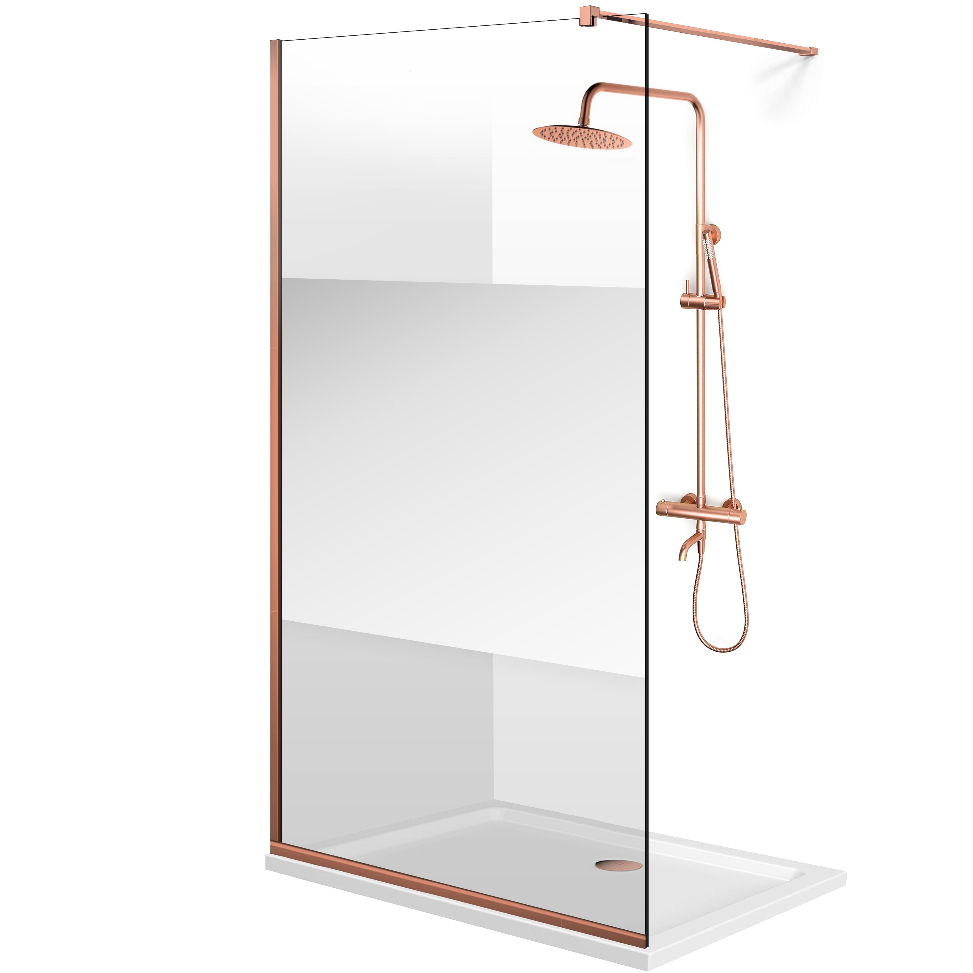 Shower Screens Walk-in, Black Shower Wall, #Clear #Crystal Clear