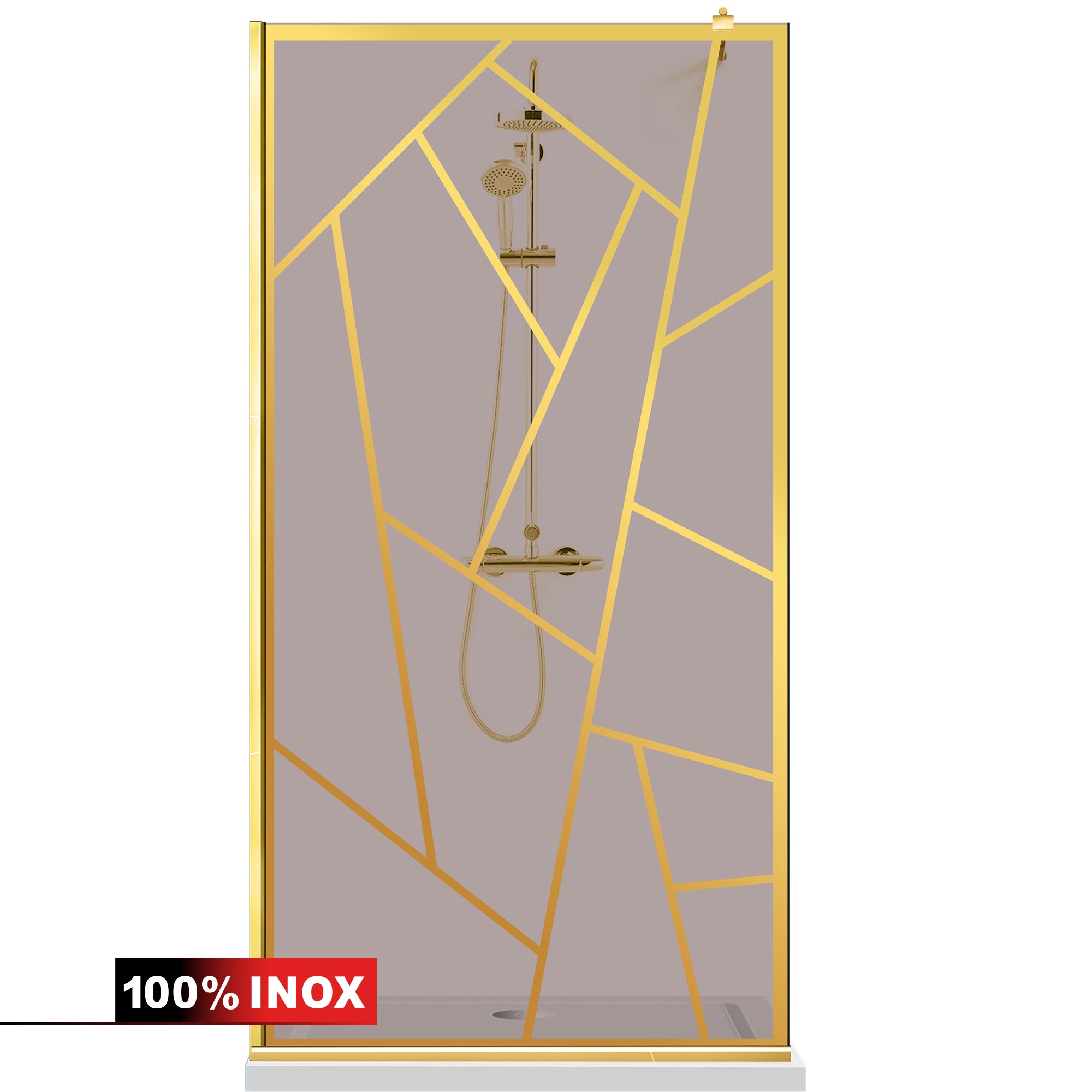 Shower Screens Walk-in, Shower Wall Gold, #Bronze #Bronze