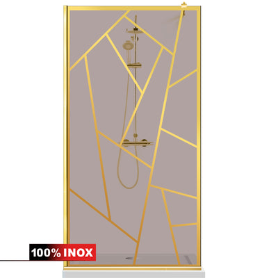 Shower Screens Walk-in, Shower Wall Gold, #Bronze #Bronze