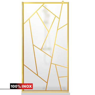 Shower Screens Walk-in, Shower Wall Gold, #Satiné #Matt