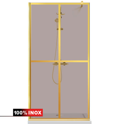 Shower Screens Walk-in, Shower Wall Gold, #Bronze #Bronze