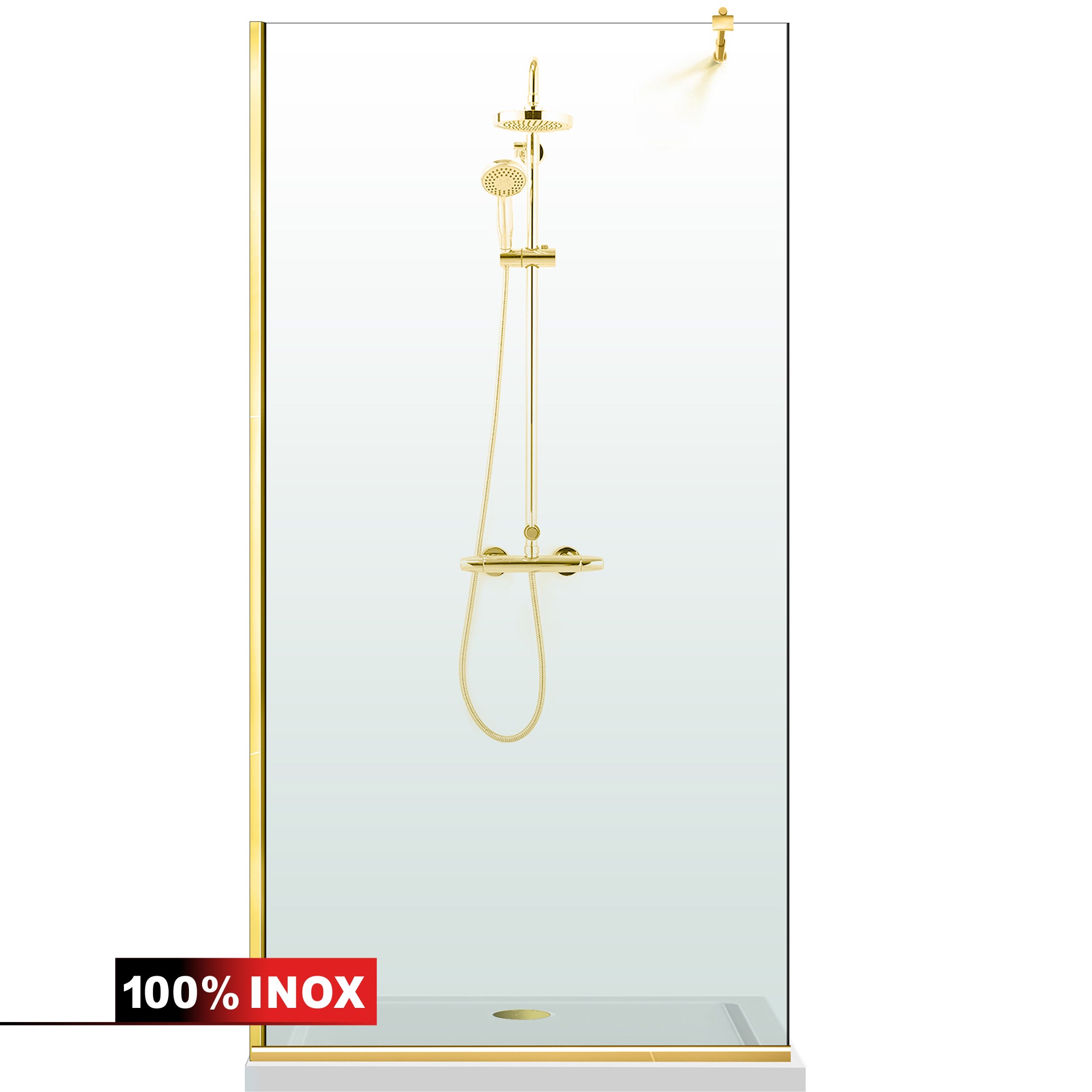 Shower Screens Walk-in, Shower Wall Gold, #Satiné #Matt