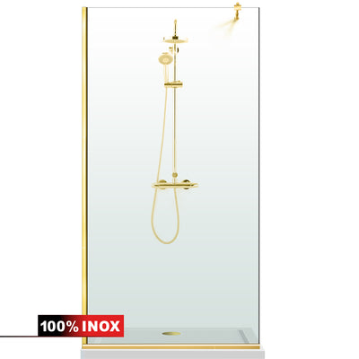 Shower Screens Walk-in, Shower Wall Gold, #Satiné #Matt