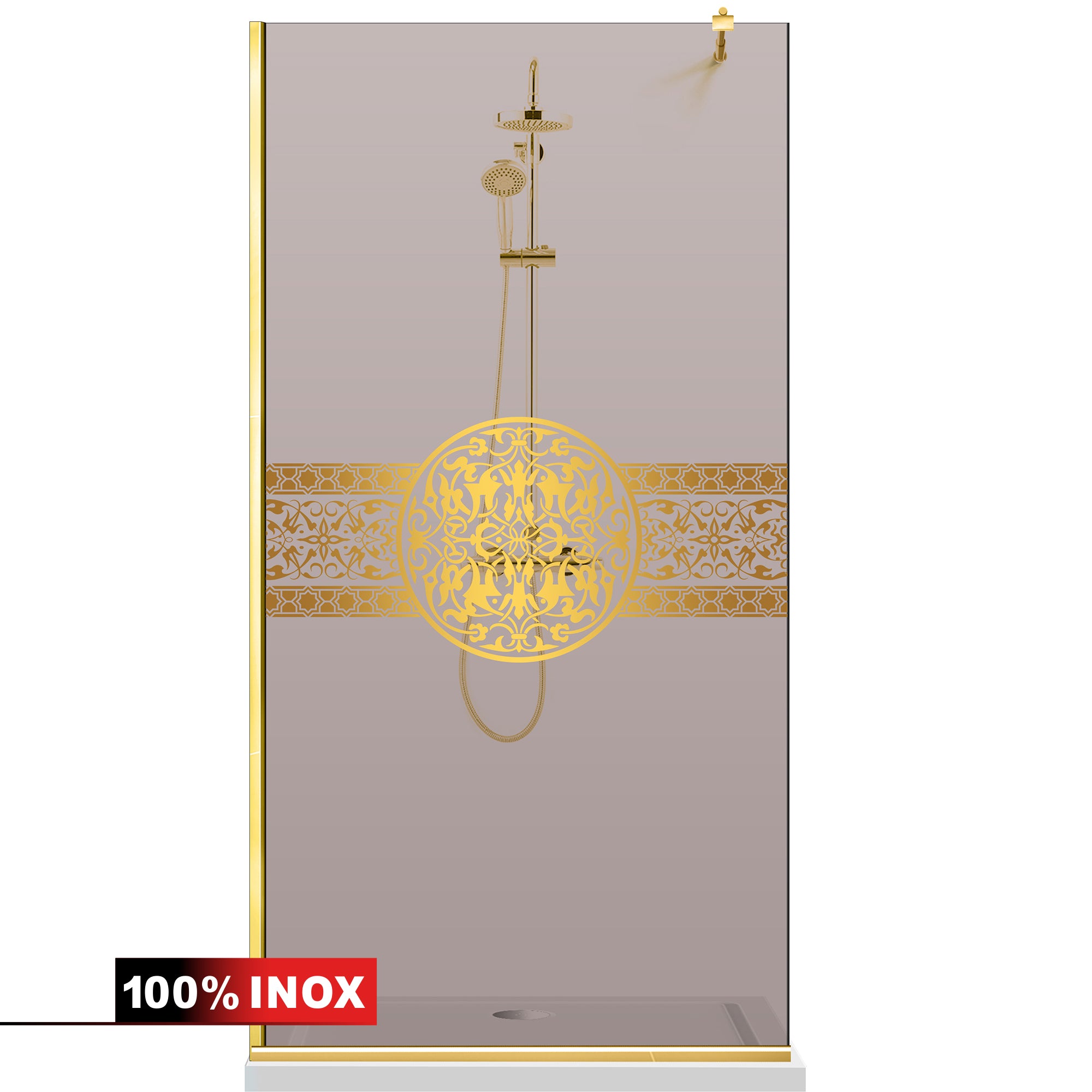 Shower Screens Walk-in, Shower Wall Gold, #Bronze #Bronze