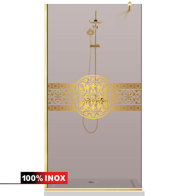 Shower Screens Walk-in, Shower Wall Gold, #Bronze #Bronze