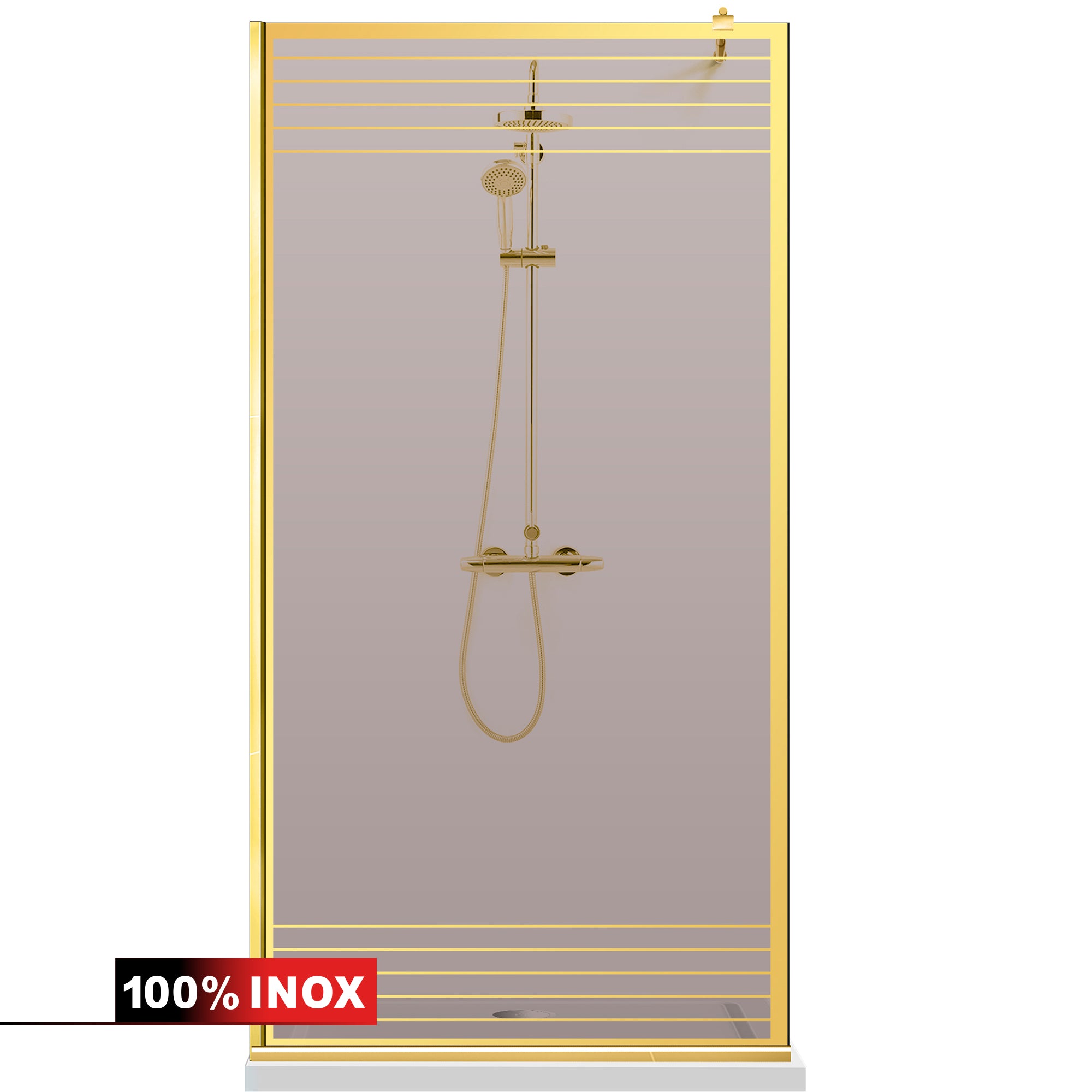 Shower Screens Walk-in, Shower Wall Gold, #Bronze #Bronze