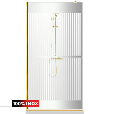 Shower Screens Walk-in, Shower Wall Gold, #Clear #Water-Clear