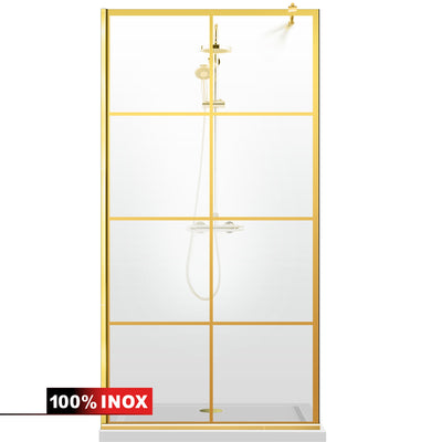Shower Screens Walk-in, Black Shower Wall, #Clear #Crystal Clear