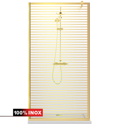 Shower Screens Walk-in, Shower Wall Gold, #Clear #Water-Clear