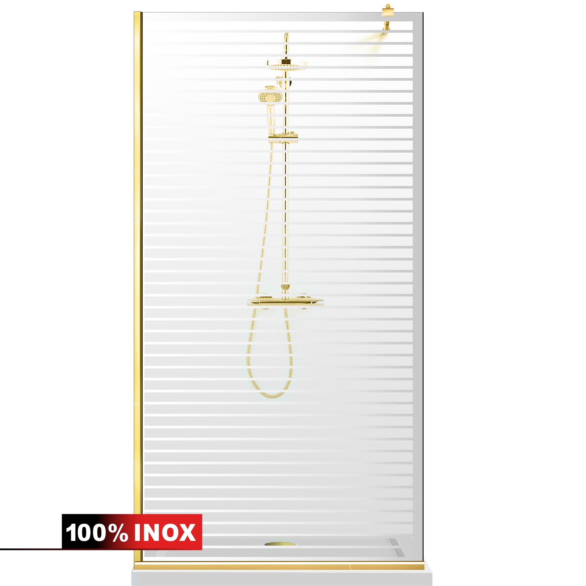 Shower Screens Walk-in, Shower Wall Gold, #Clear #Water-Clear