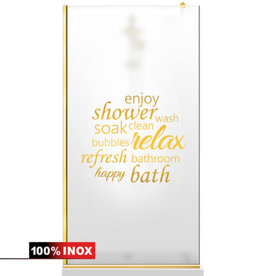 Shower Screens Walk-in, Shower Wall Gold, #Satiné #Matt