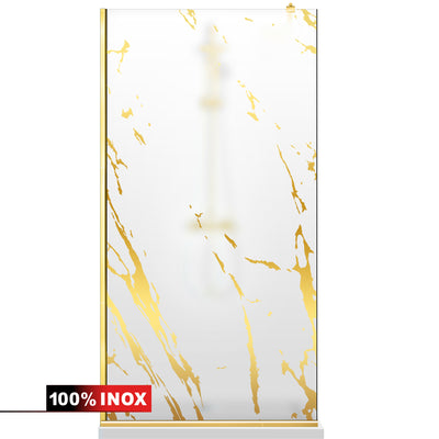 Shower Screens Walk-in, Shower Wall Gold, #Satiné #Matt
