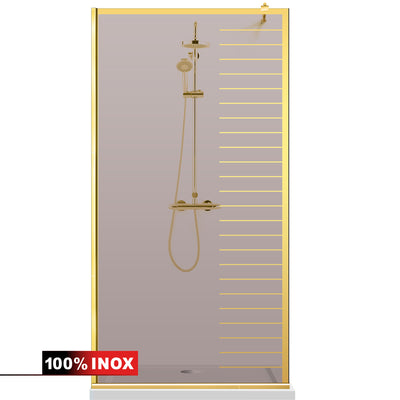 Shower Screens Walk-in, Shower Wall Gold, #Bronze #Bronze