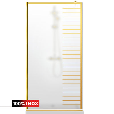 Shower Screens Walk-in, Shower Wall Gold, #Satiné #Matt