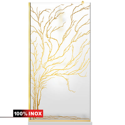 Shower Screens Walk-in, Shower Wall Gold, #Satiné #Matt