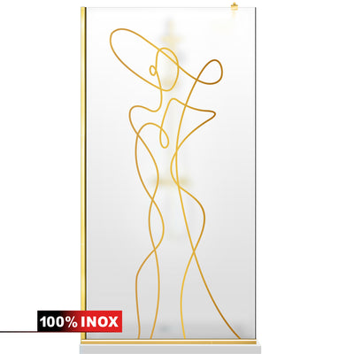 Shower Screens Walk-in, Shower Wall Gold, #Satiné #Matt