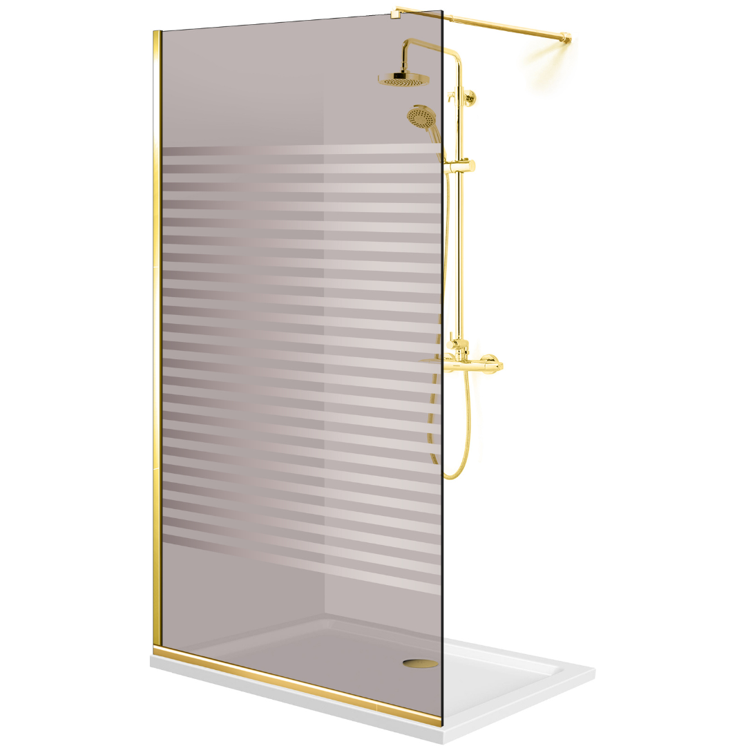 Shower Screens Walk-in, Shower Wall Gold, #Bronze #Bronze