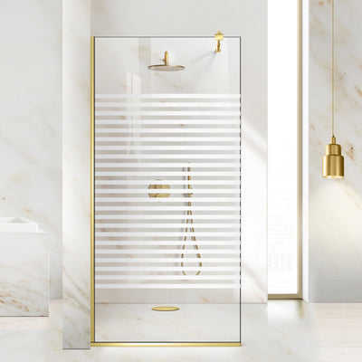 Shower Screens Walk-in, Shower Wall Gold, #Clear #Water-Clear