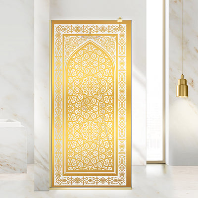 Shower Screens Walk-in, Shower Wall Gold, #Clear #Water-Clear