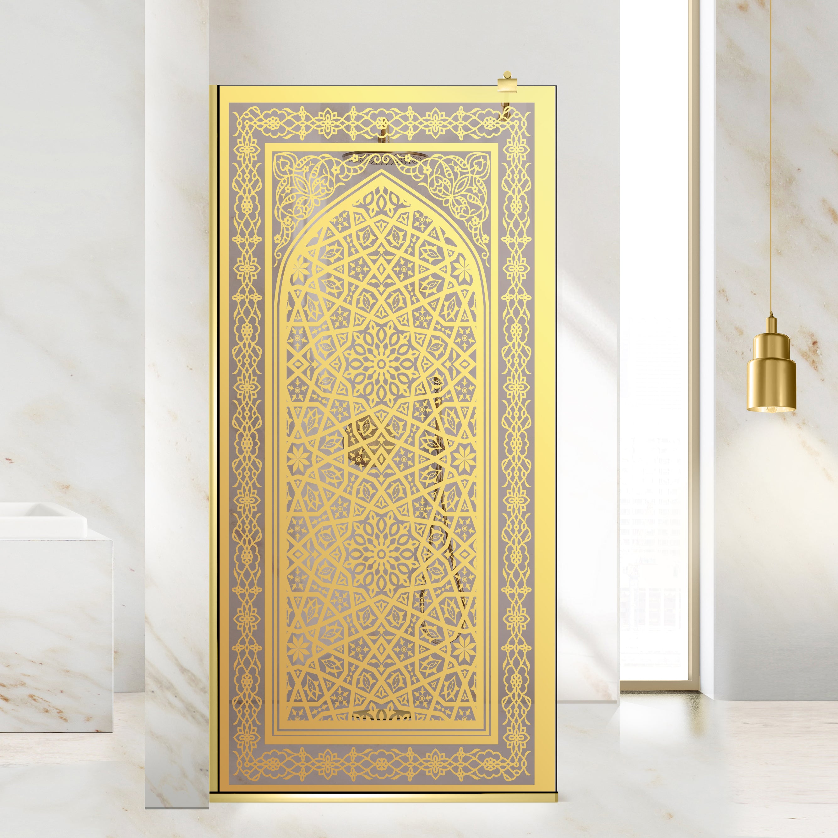 Shower Screens Walk-in, Shower Wall Gold, #Bronze #Bronze