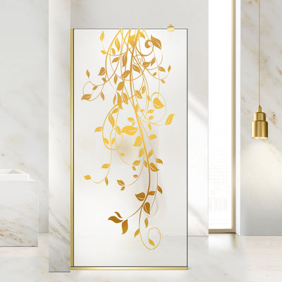 Shower Screens Walk-in, Shower Wall Gold, #Satiné #Matt