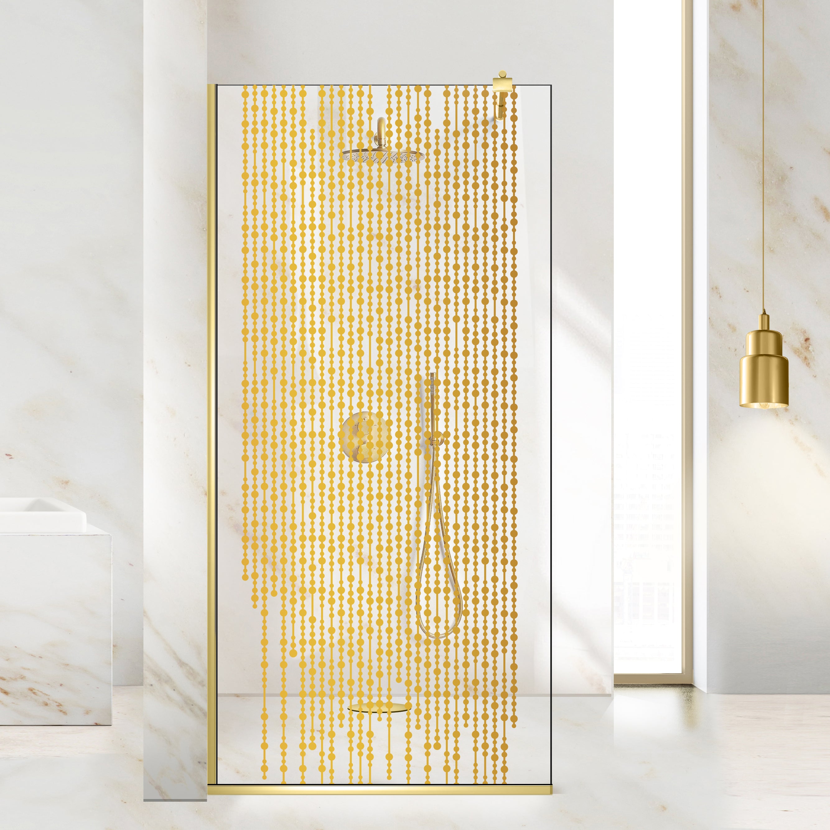 Shower Screens Walk-in, Shower Wall Gold, #Clear #Water-Clear