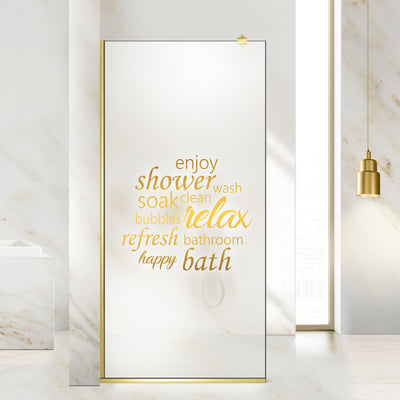 Shower Screens Walk-in, Shower Wall Gold, #Satiné #Matt
