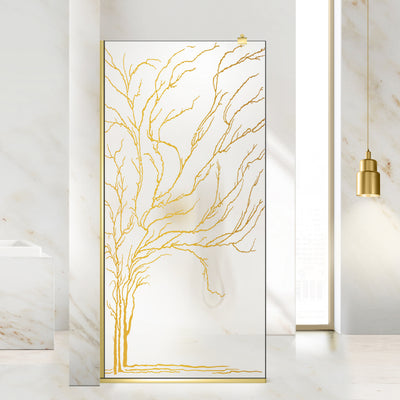 Shower Screens Walk-in, Shower Wall Gold, #Satiné #Matt