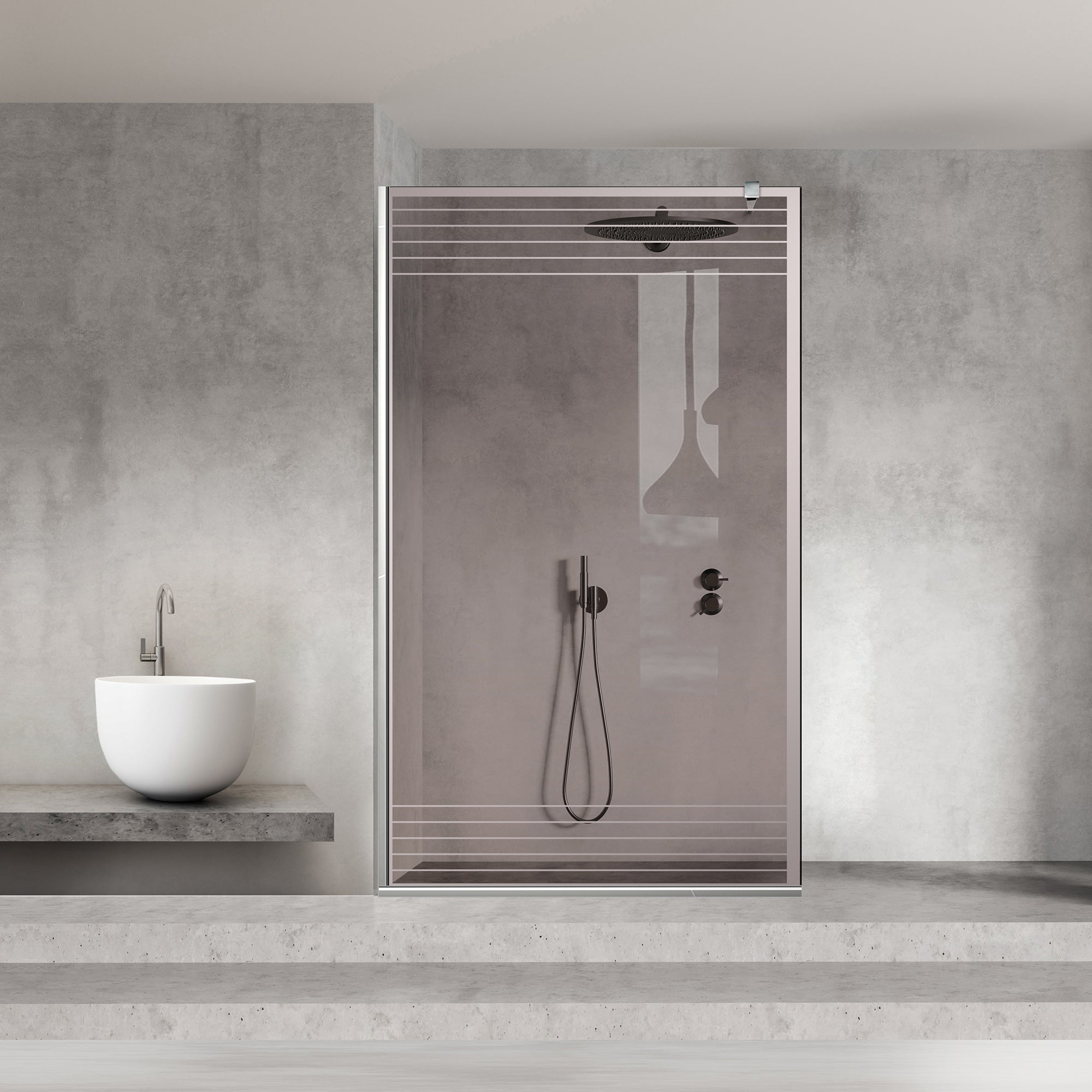 Shower Screens Walk-in, Shower wall Stainless steel, #Bronze #Bronze