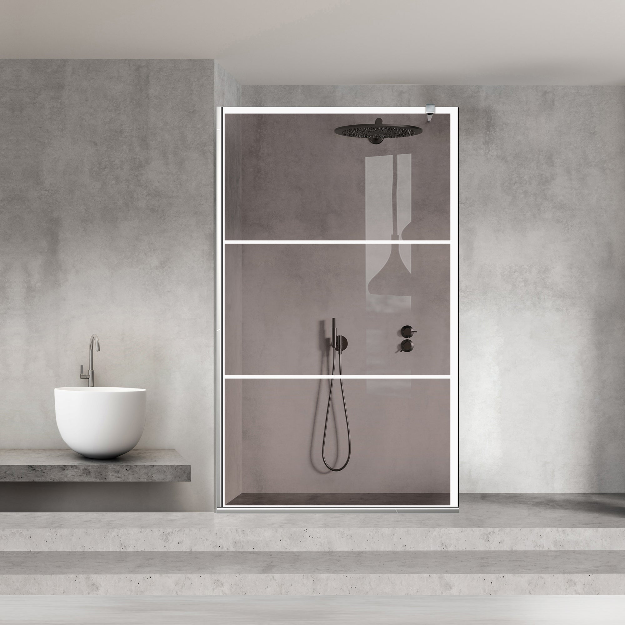 Shower Screens Walk-in, Shower wall Stainless steel, #Bronze #Bronze
