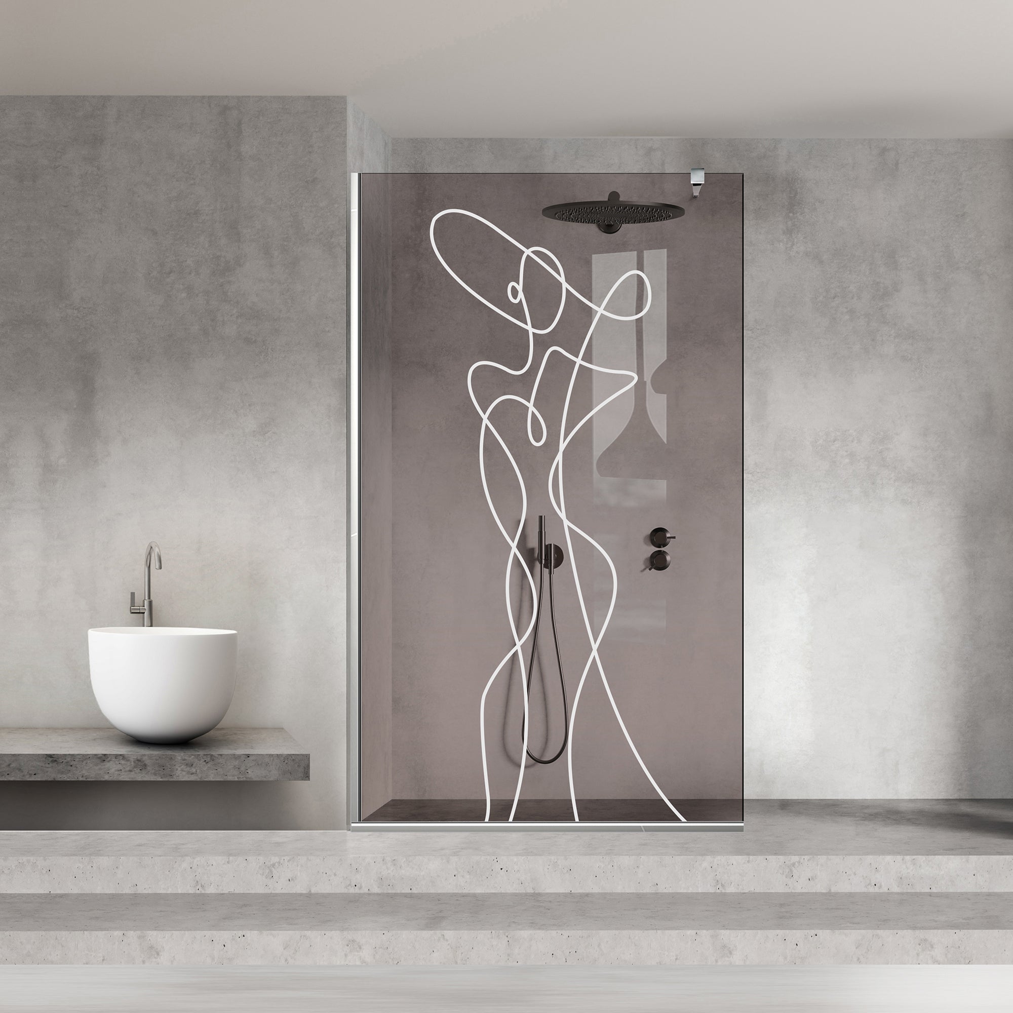 Shower Screens Walk-in, Shower wall Stainless steel, #Bronze #Bronze