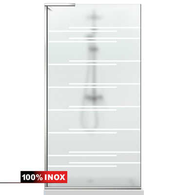 Paravan dus Walk-in, Perete dus Inox, #Mat