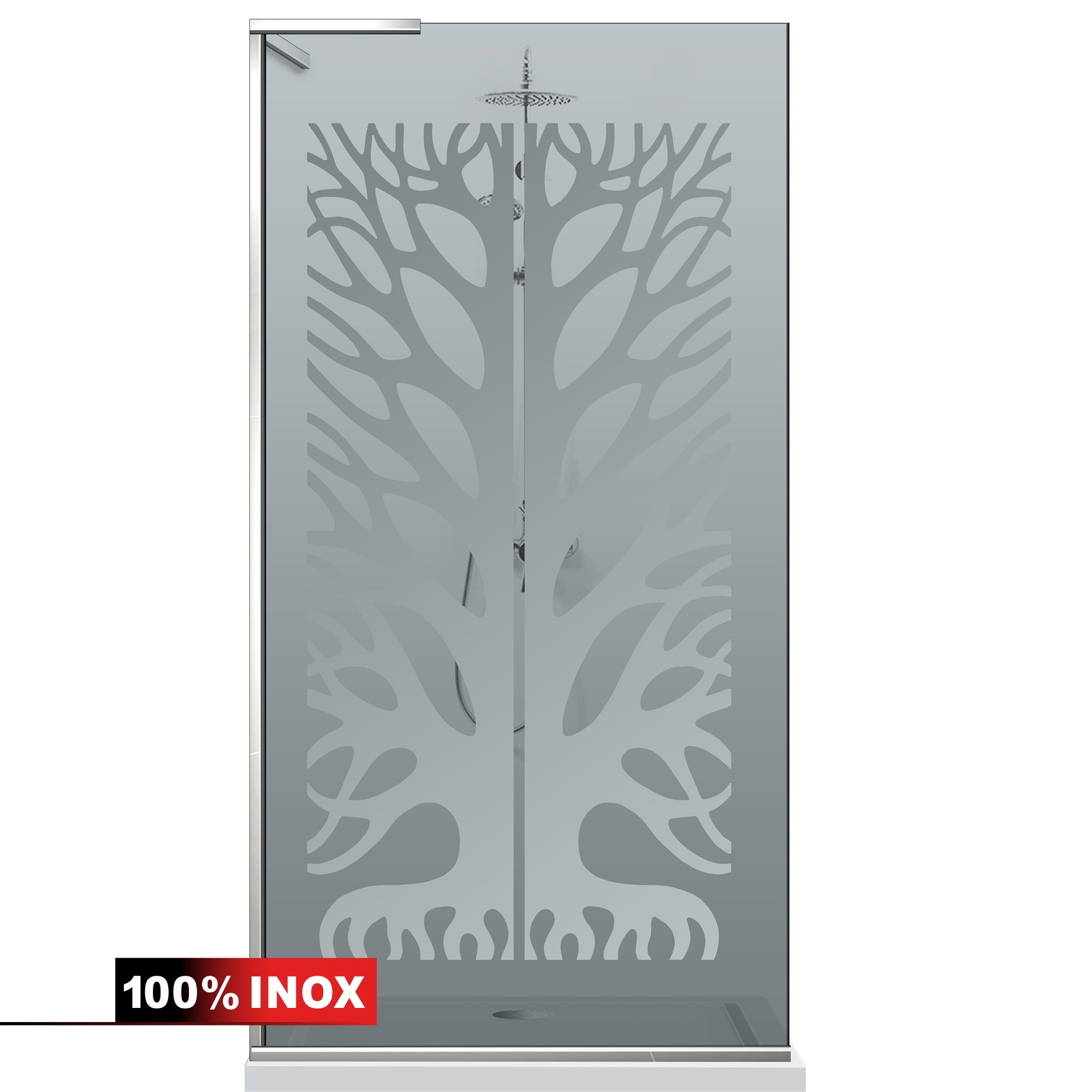 Shower Screens Walk-in, Shower wall Stainless steel, #Grey #Szürke